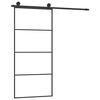 vidaXL Posuvné dvere s kovaním ESG sklo a hliník 90x205 cm