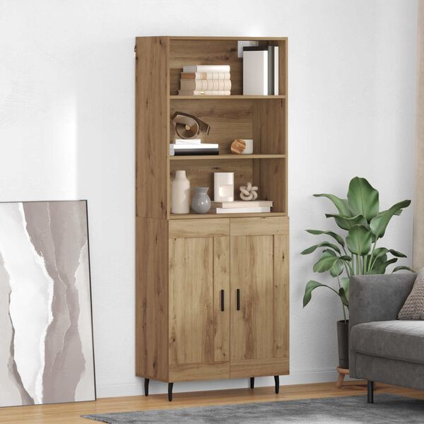 vidaXL Highboard Remeseln&yacute; dub 69,5 x 34 x 180 cm