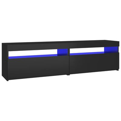 vidaXL TV skrinky 2 ks s LED svetlami čierne 75x35x40 cm