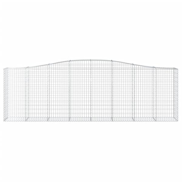 vidaXL Oblúkové gabionové koše 5 ks 400x50x120/140 cm pozink. železo