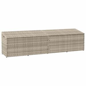 vidaXL Z&aacute;hradn&yacute; &uacute;ložn&yacute; box svetlosiv&yacute; 220x50x58 cm polyratan