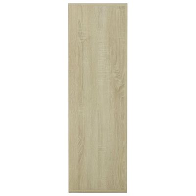 vidaXL Knižnica, biela a dub sonoma 98x29x97,5 cm, spracované drevo