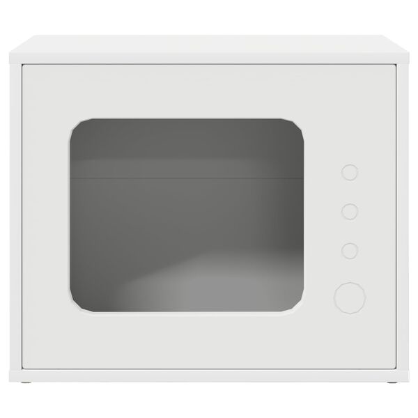 vidaXL Mačka Dom Biela 51 x 30 x 42 cm Kompozitn&eacute; drevo