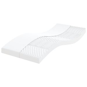 vidaXL Penov&yacute; matrac biely 90x190 cm 7-z&oacute;nov&aacute; tvrdosť 20 ILD