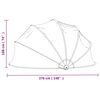 vidaXL Baz&eacute;nov&aacute; kupola okr&uacute;hla 376x188 cm PVC