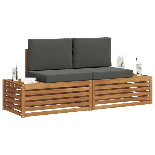 vidaXL Z&aacute;hradn&aacute; s&uacute;prava gaučov s vank&uacute;&scaron;om 2 Kus Pr&iacute;rodn&aacute; a antracitov&aacute;