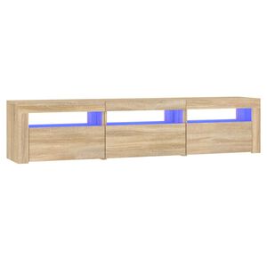 vidaXL TV skrinka s LED svetlami dub sonoma 180x35x40 cm