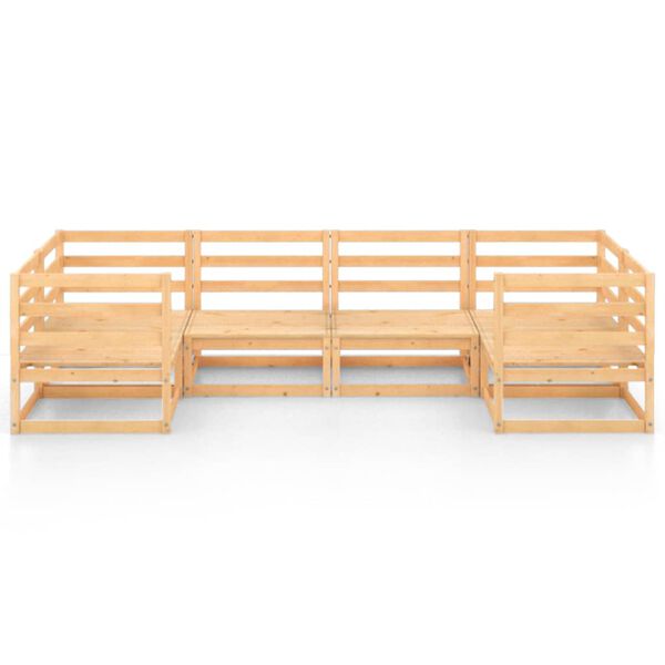 vidaXL 6-dielna z&aacute;hradn&aacute; sedacia s&uacute;prava, borovicov&yacute; mas&iacute;v