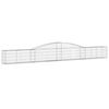 vidaXL Oblúkový gabionový kôš 3 ks 400x30x40/60 cm pozinkované železo