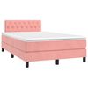 vidaXL Boxspring posteľ s matracom, ružov&aacute; 120x190 cm, zamat