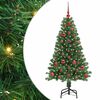 vidaXL Umel&yacute; vianočn&yacute; stromček Zelen&aacute; 120 cm PVC a Oceľ a Plast