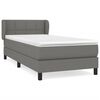 vidaXL Posteľn&yacute; r&aacute;m boxsping s matracom tmavosiv&yacute; 80x200 cm l&aacute;tka