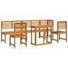 vidaXL Z&aacute;hradn&yacute; bistro set 6 pcs Hned&aacute; Pevn&eacute; ak&aacute;ciov&eacute; drevo
