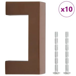 vidaXL Rukov&auml;te na skrinku 10 ks bronzov&eacute; 64 mm nehrdzavej&uacute;ca oceľ