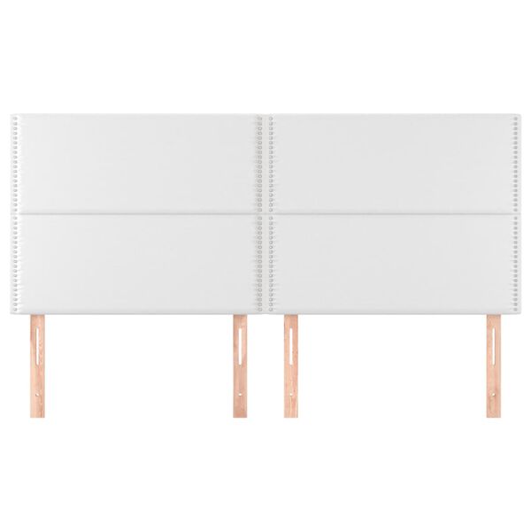 vidaXL Čelo postele biele 180x5x118/128 cm umel&aacute; koža