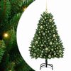 vidaXL Umel&yacute; vianočn&yacute; stromček 120 cm 150 LED Tepl&aacute; biela PVC a oceľ
