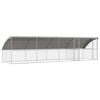vidaXL Ps&iacute; kennel 4 ks Strieborn&aacute; 8 x 2 x 2 m Pozinkovan&aacute; oceľ