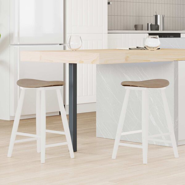 vidaXL Jed&aacute;lensk&eacute; stoličky 2 pcs Biela 46 x 37 x 63 cm