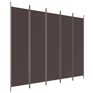 vidaXL 5-panelov&yacute; parav&aacute;n hned&aacute; 250x200 cm l&aacute;tkov&yacute;