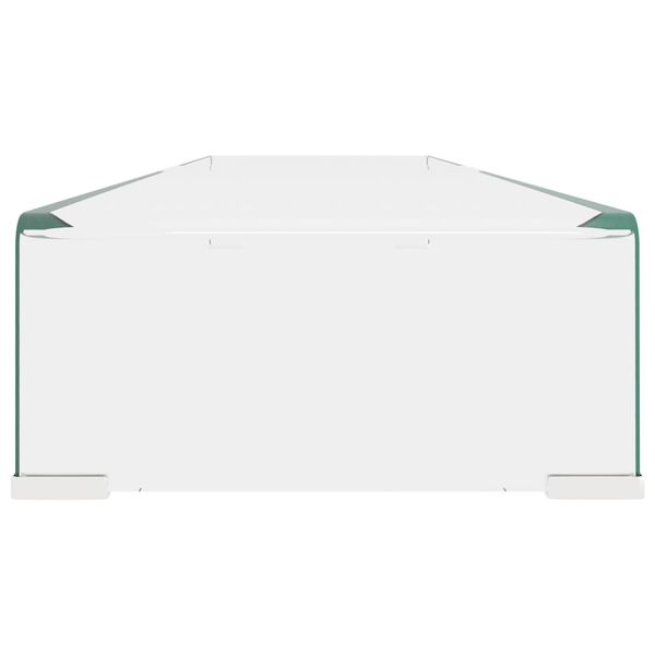 vidaXL TV stojan/stojan pod monitor z priehľadného skla, 120x30x13 cm