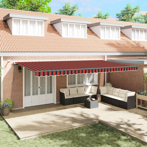 vidaXL Zatemniteľn&aacute; mark&iacute;za s oranžov&aacute; a hned&aacute; 600 &times; 350 cm l&aacute;tka