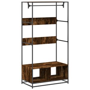 vidaXL &Scaron;atn&iacute;k dymov&yacute; dub 90x50x180 cm kompozitn&eacute; drevo