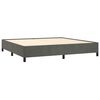 vidaXL Posteľn&yacute; r&aacute;m boxspring s matracom tmavosiv&yacute; 200x200 cm zamat
