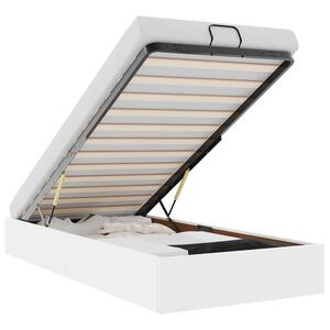 vidaXL Osmansk&yacute; r&aacute;m postele bez matraca biela 90x190 cm umel&aacute; koža