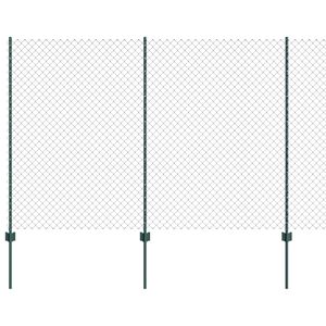 vidaXL Plot s podperou Zelen&aacute; 1,6 x 10 m Ocel a PVC