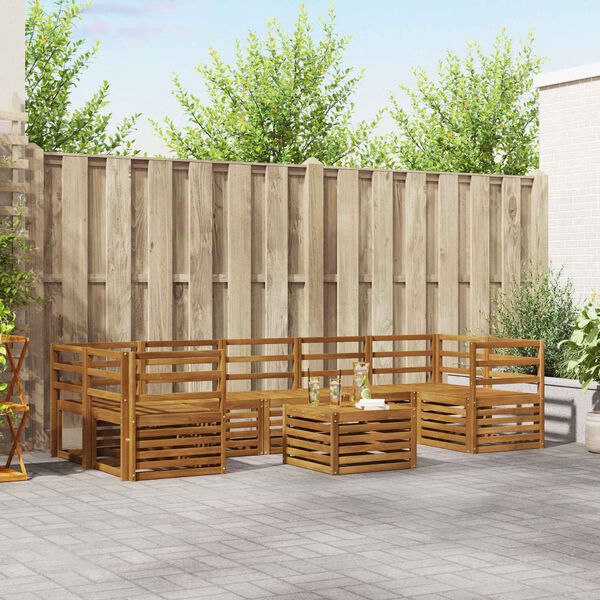 vidaXL S&uacute;pravy pohoviek 8 pcs Pr&iacute;rodn&aacute; Pevn&eacute; ak&aacute;ciov&eacute; drevo