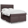 vidaXL Boxspring posteľ s matracom tmavohned&aacute; 140x190 cm l&aacute;tka
