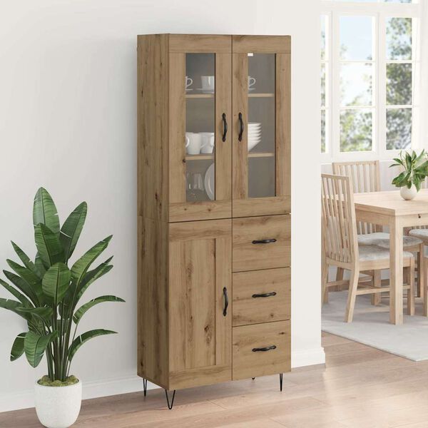 vidaXL Highboard Remeseln&yacute; dub 69,5 x 34 x 90 cm Kompozitn&eacute; drevo