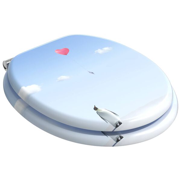 vidaXL WC sedadlo Modr&aacute; 44 x 38 cm MDF doska