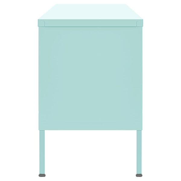 vidaXL TV skrinka mätovo-zelená 105x35x50 cm oceľ