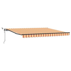 vidaXL Sklopn&aacute; mark&iacute;za Žlt&aacute; a oranžov&aacute; 400 &times; 300 cm Polyester