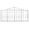 vidaXL Oblúkové gabionové koše 50ks 200x30x80/100cm pozinkované železo