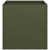 VidaXL kvetináč Olive Green 40x40x40 cm Oceľ valcovaná za studena