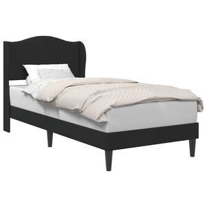 vidaXL R&aacute;m postele s čelnou doskou Čierna 80 x 200 cm Zamat