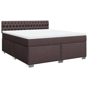 vidaXL Boxspring posteľ s matracom tmavohned&aacute; 180x200 cm l&aacute;tka
