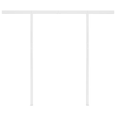 vidaXL Ručne zaťahovacia markíza so stĺpikmi 3,5x2,5 m krémová