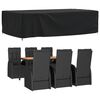 vidaXL Kryt na záhradný nábytok čierny 315x180x74 cm 420D Oxford