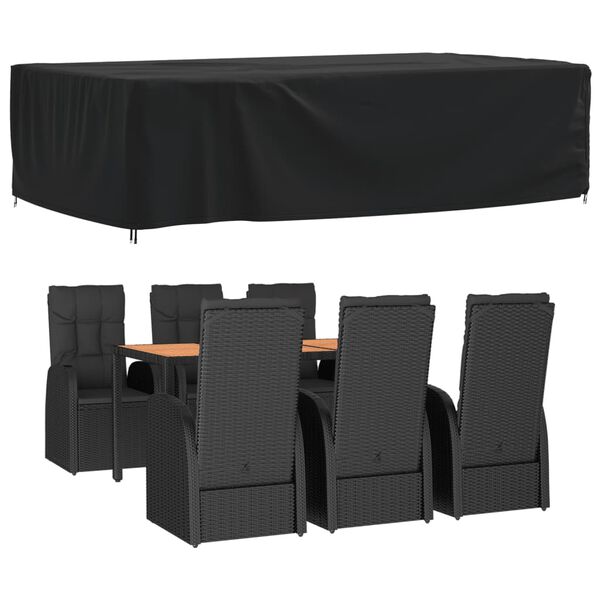 vidaXL Kryt na záhradný nábytok čierny 315x180x74 cm 420D Oxford