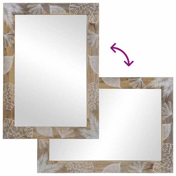 vidaXL Kúpeľňové zrkadlo 50x3x70 cm Masívne drevo Mango