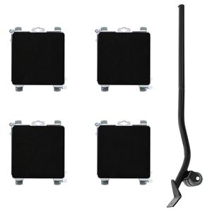 vidaXL N&aacute;bytkov&eacute; kolieska 4 ks so zdv&iacute;hačom 17,5x16x7,5 cm oceľ 1600 kg