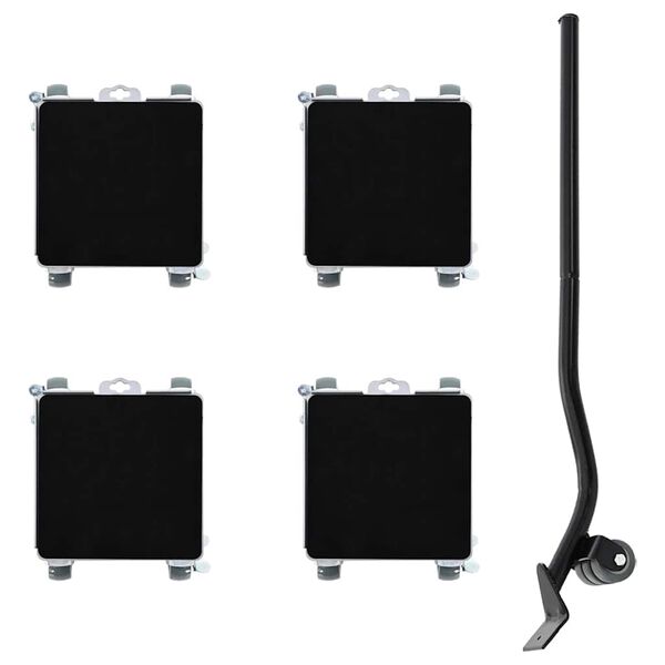 vidaXL N&aacute;bytkov&eacute; kolieska 4 ks so zdv&iacute;hačom 17,5x16x7,5 cm oceľ 1600 kg