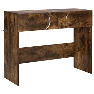 vidaXL Konzolov&yacute; st&ocirc;l Dymov&yacute; dub 96,5 x 38 x 75 cm Kompozitn&eacute; drevo