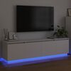 vidaXL TV skrinka s LED Biela 180 x 38 x 49 cm Kompozitn&eacute; drevo