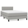vidaXL Boxspring posteľ s matracom bledosiv&aacute; 120x190 cm l&aacute;tka