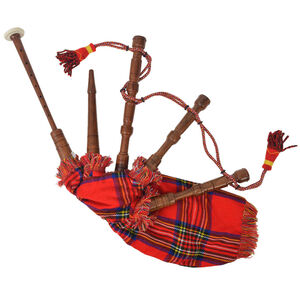 vidaXL Detsk&eacute; &scaron;k&oacute;tske gajdy, červen&eacute;, Royal Stewart, tartan