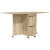 vidaXL Jed&aacute;lensk&yacute; st&ocirc;l 140 x 80 x 77 cm Kompozitn&eacute; drevo Dub sonoma